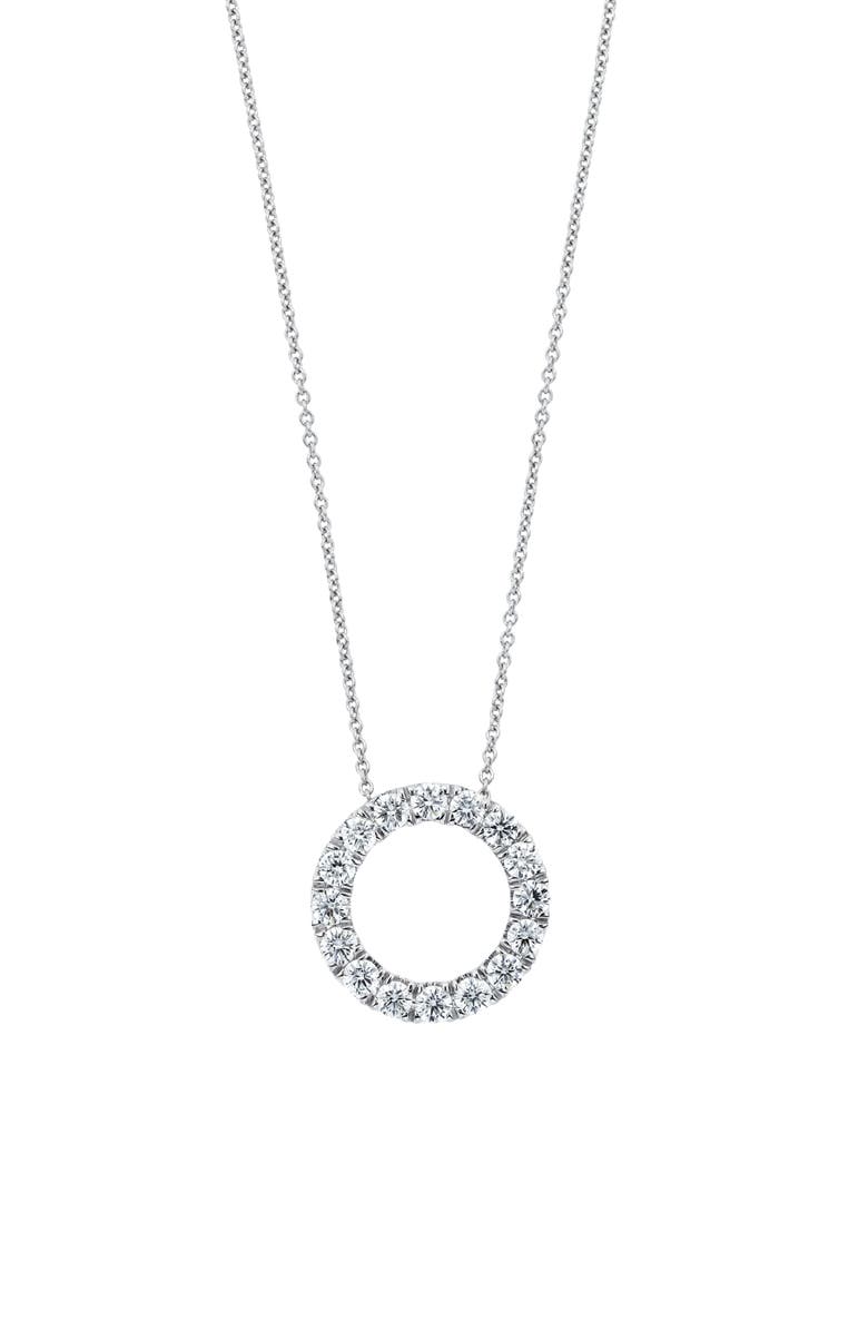 Bony Levy Audrey Diamond Circle Pendant Necklace, Main, color, 18K White Gold