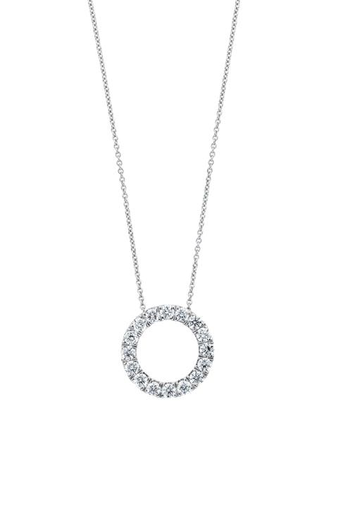 Audrey Diamond Circle Pendant Necklace (Nordstrom Exclusive)