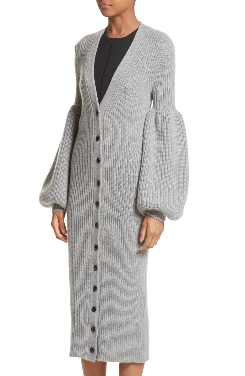 Alexander Wang Bishop Sleeve Cardigan, Alternate, color, 