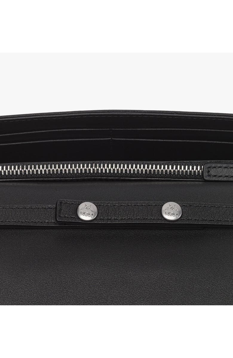 MCM Large Aren Chain Wallet in Embossed Monogram Leather, Alternate, color, Black