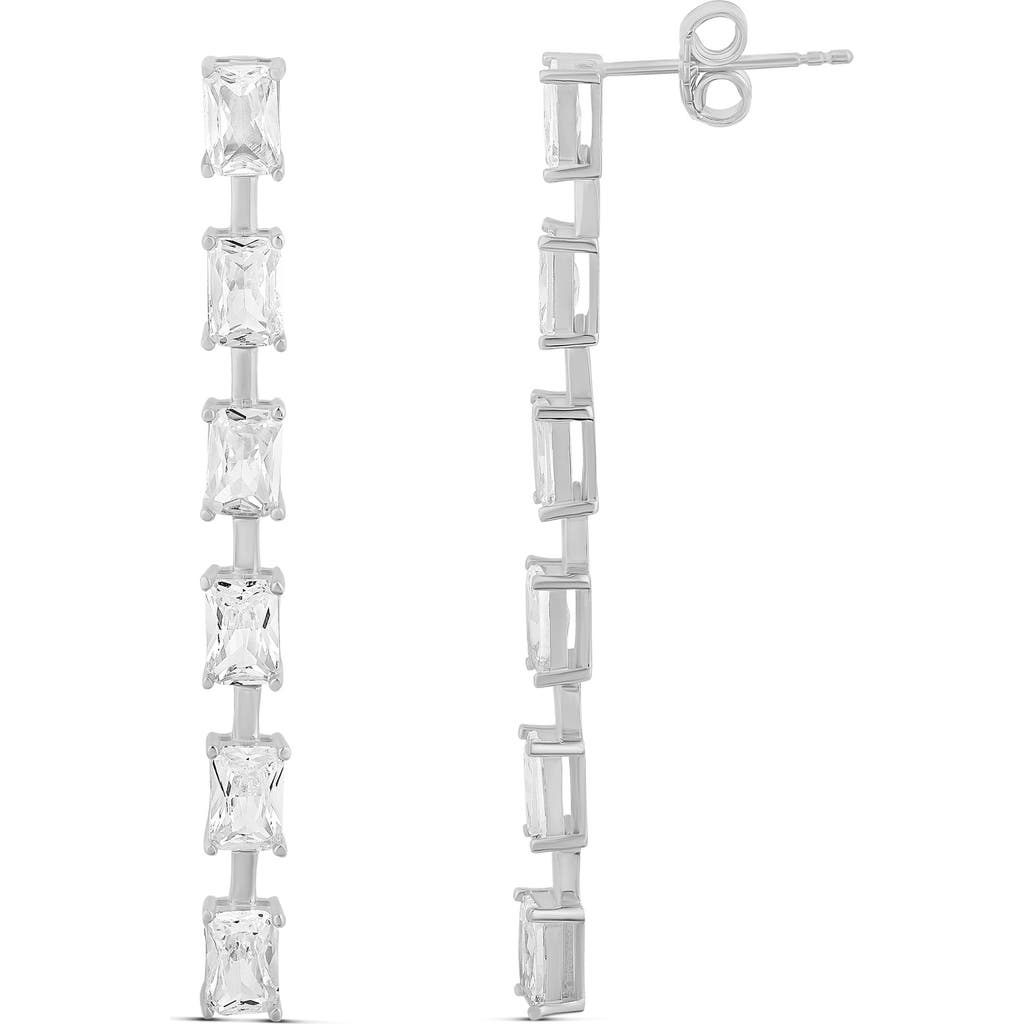 Shymi Emerald Bar Drop Earrings
