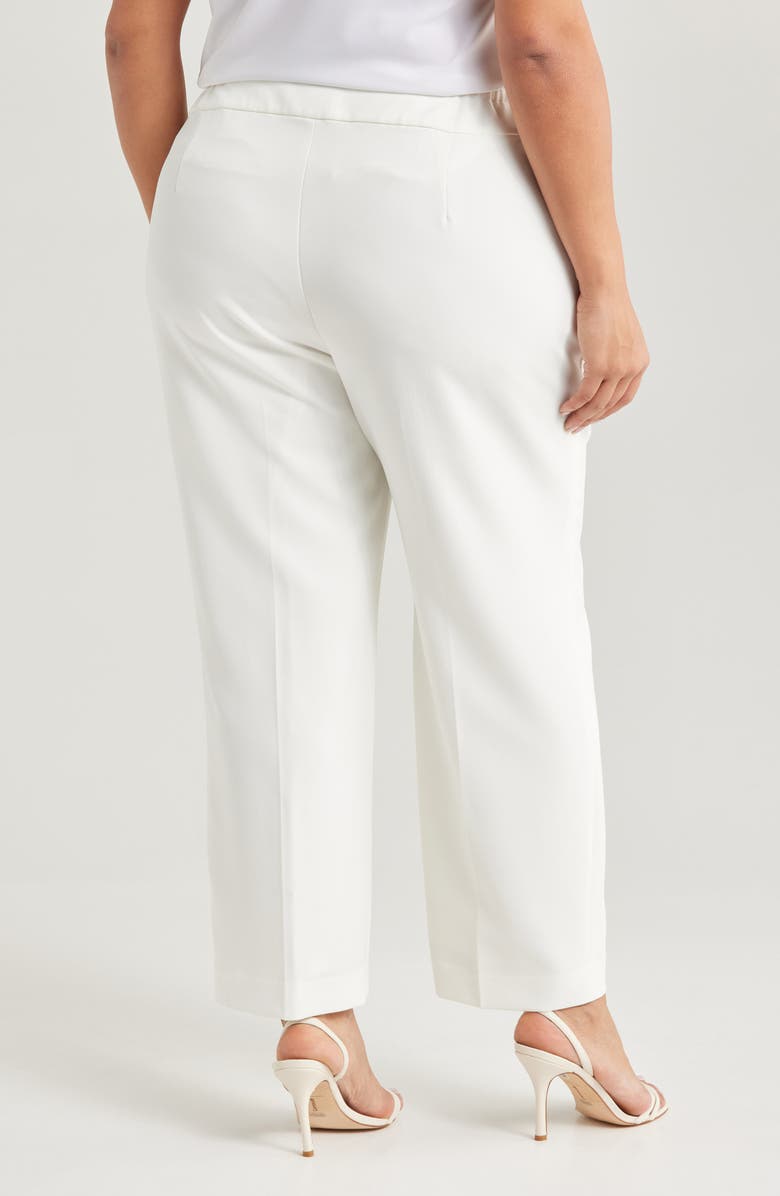 KASPER Flat Front Slim Pants, Alternate, color, Vanilla Ice