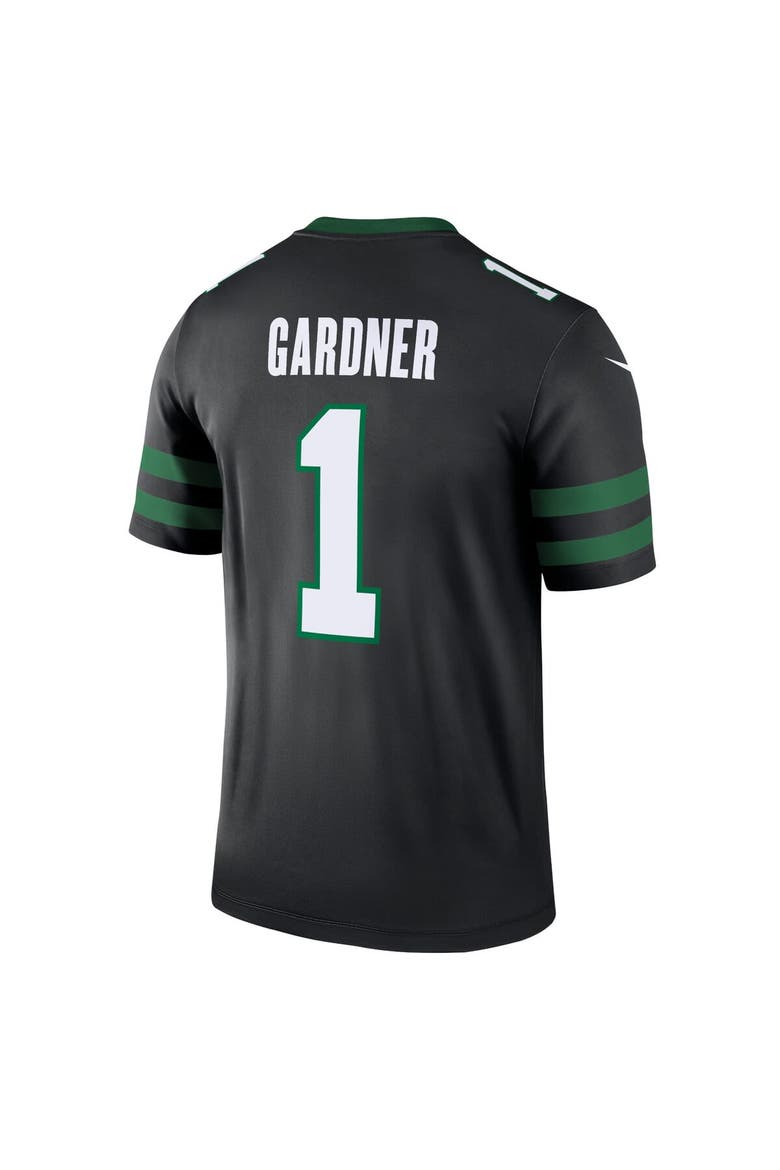 Men's Nike Ahmad Sauce Gardner Black New York Jets Alternate Legend Player Performance Top, Alternate, color, Black