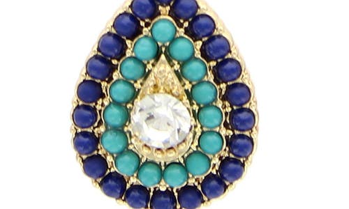 Olivia Welles Lissa Crystal Teardrop Pendant Necklace In Multi