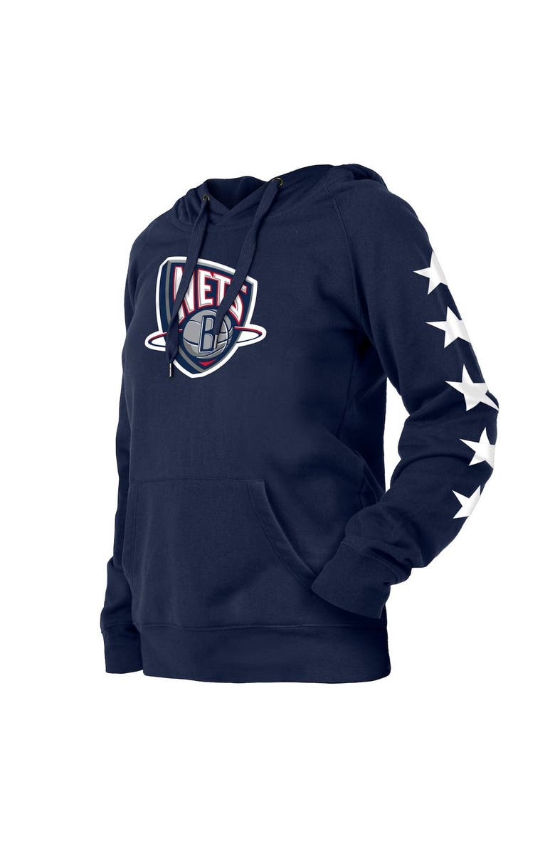 New Era Women's New Era Navy Brooklyn Nets 2021/22 City Edition Pullover Hoodie, Alternate, color, 