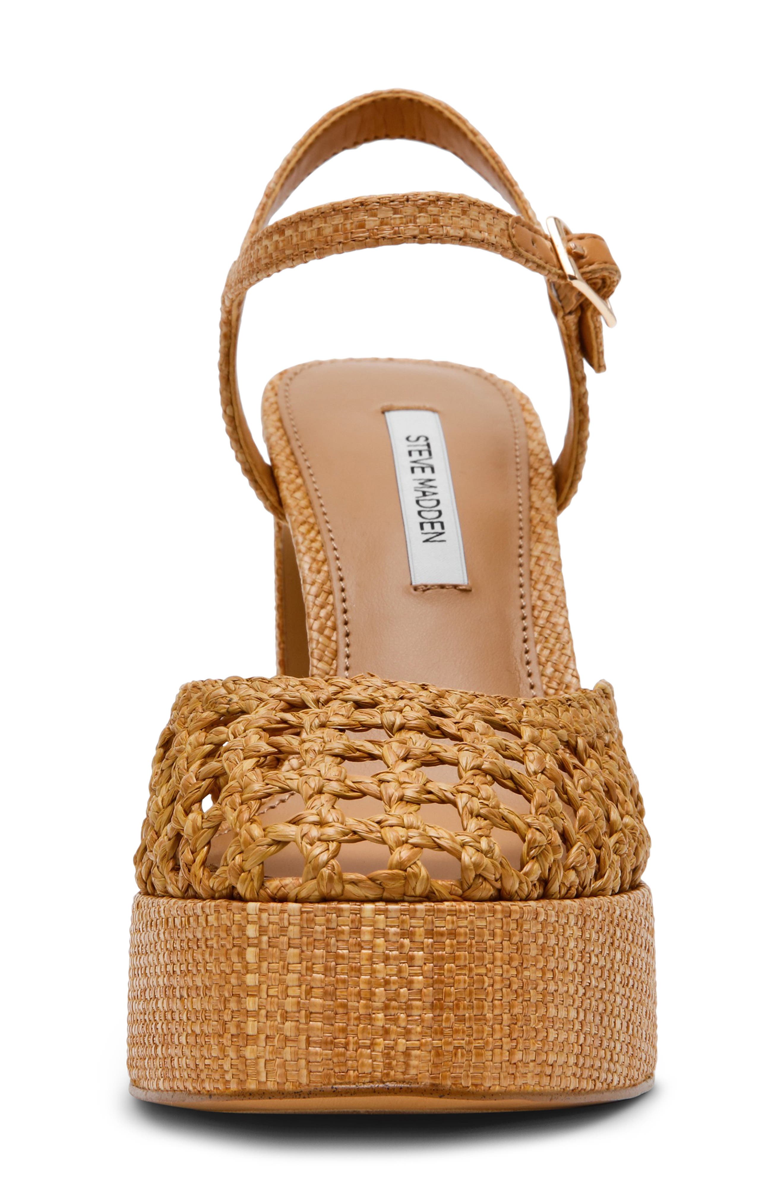 Steve Madden Lexie Ankle Strap Platform Pump, Alternate, color, Cognac