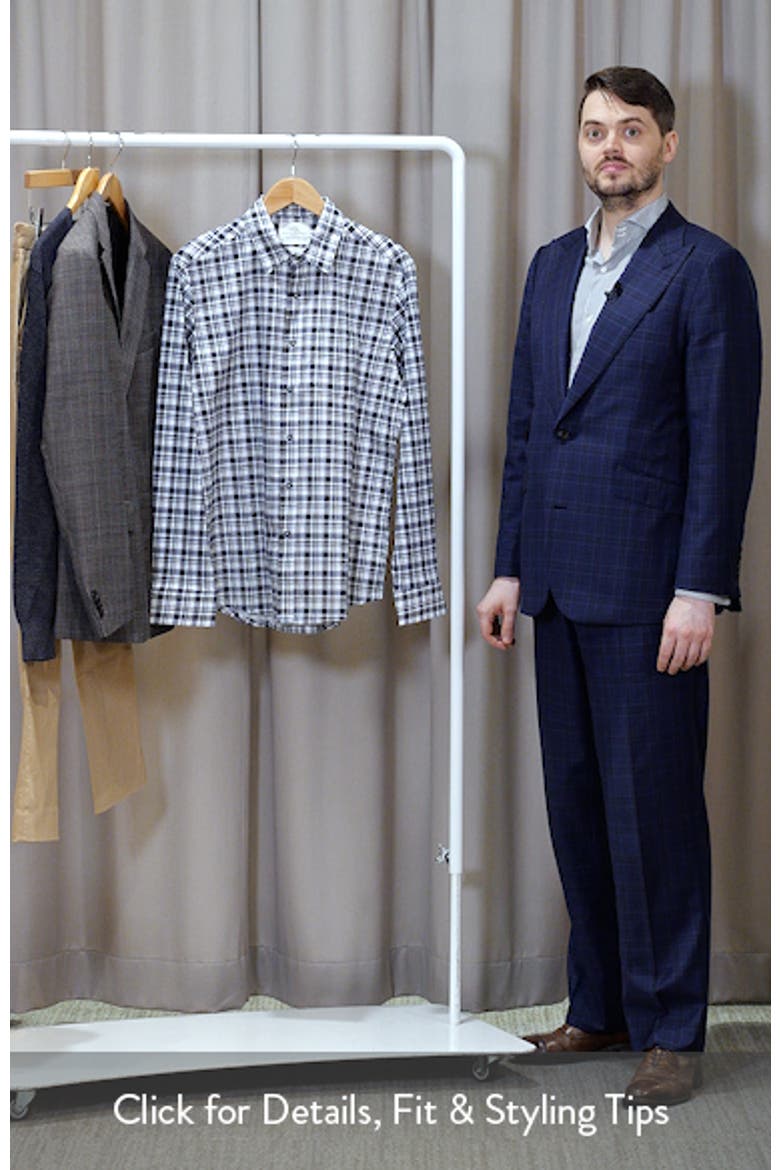 Slim Fit Plaid Reworked Cotton Button-Up Shirt video