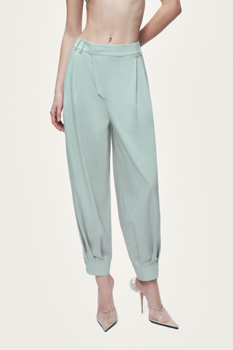 Draped Harem Trousers, Alternate, color, Mint Green