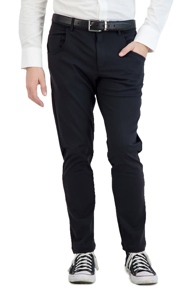 LEVINAS All Day Everyday Stretch Tech Chino Pants, Main, color, Black