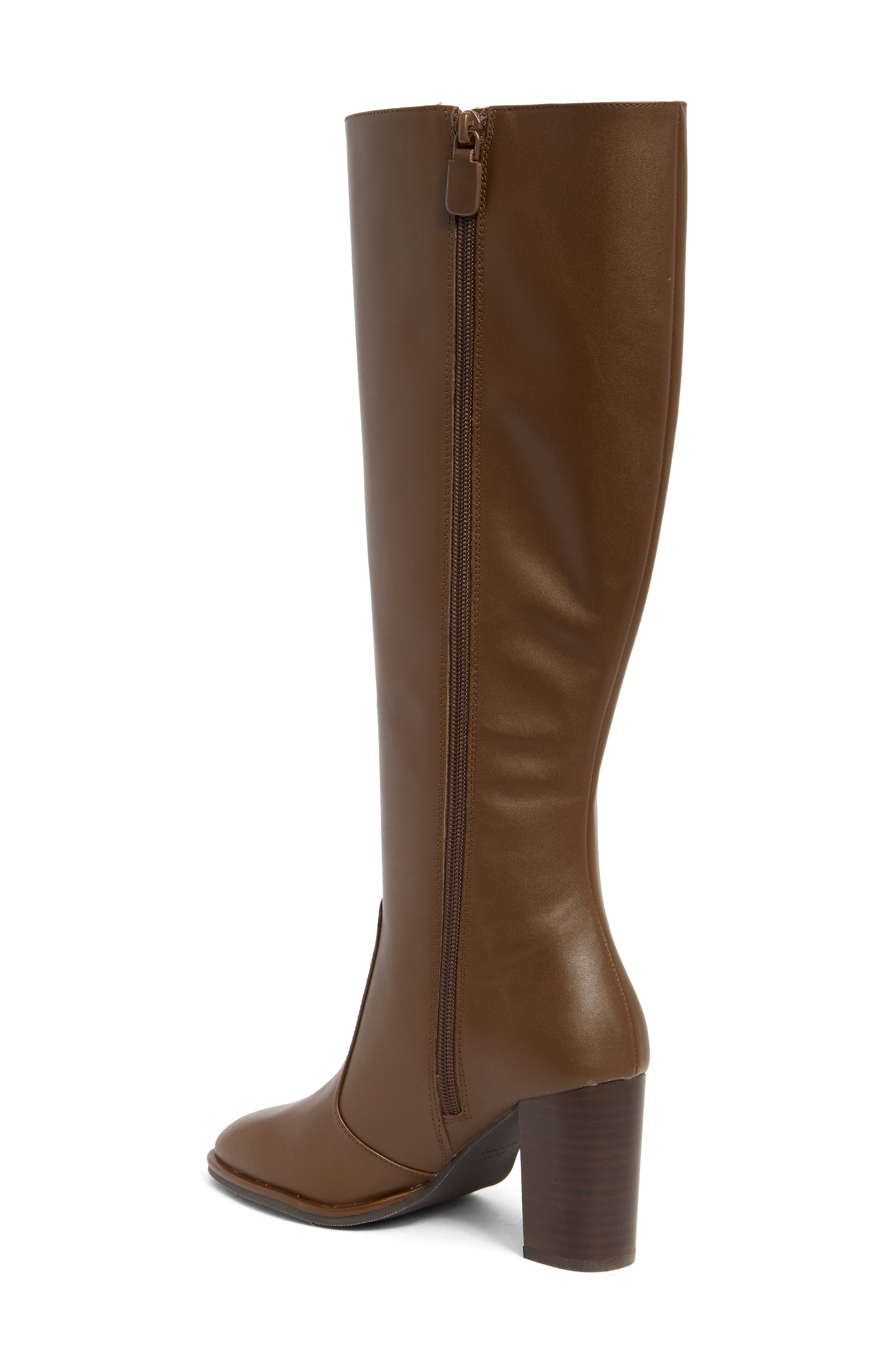 Stuart Weitzman Ryland Tall Leather Boot, Alternate, color, Espresso/ Dark Brown