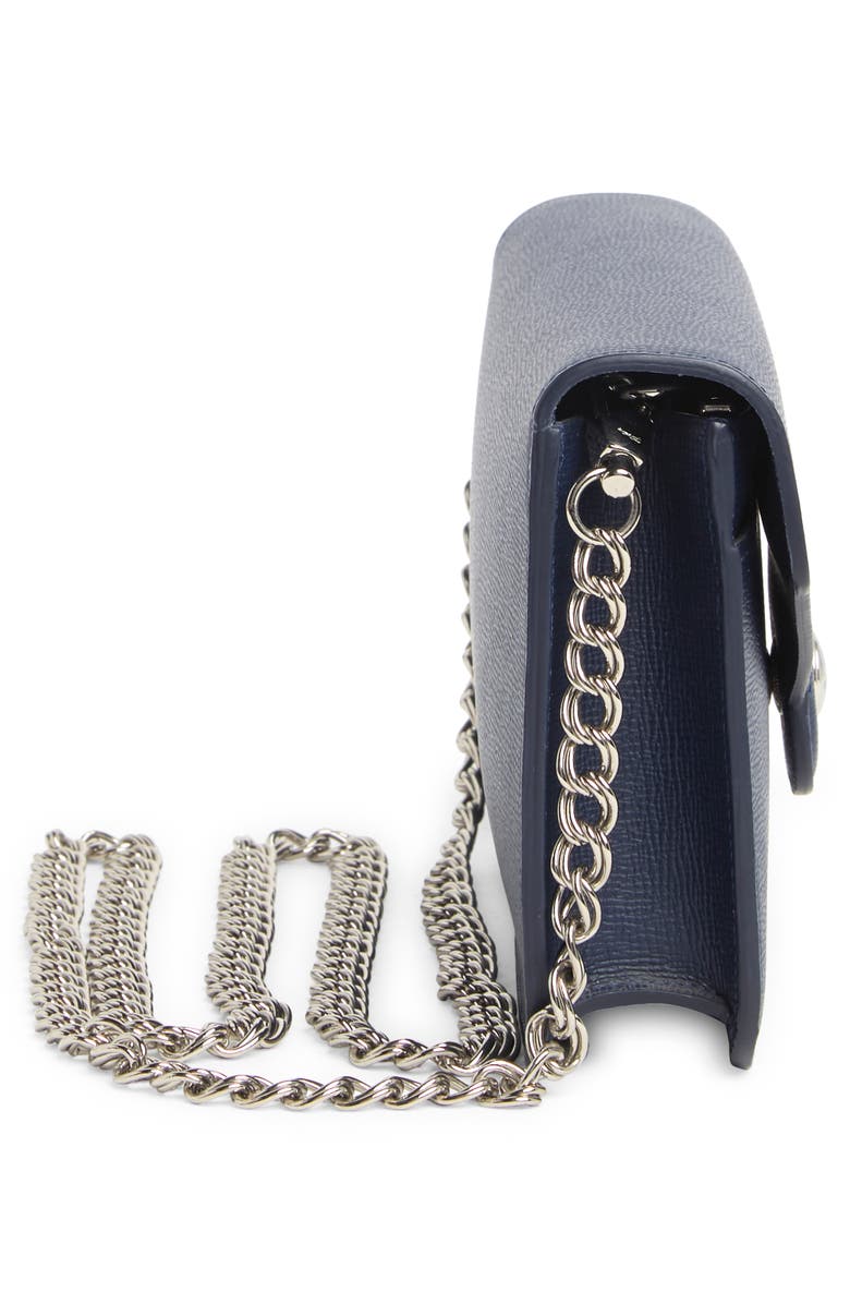 Longchamp Go Wallet on a Chain, Alternate, color, Navy