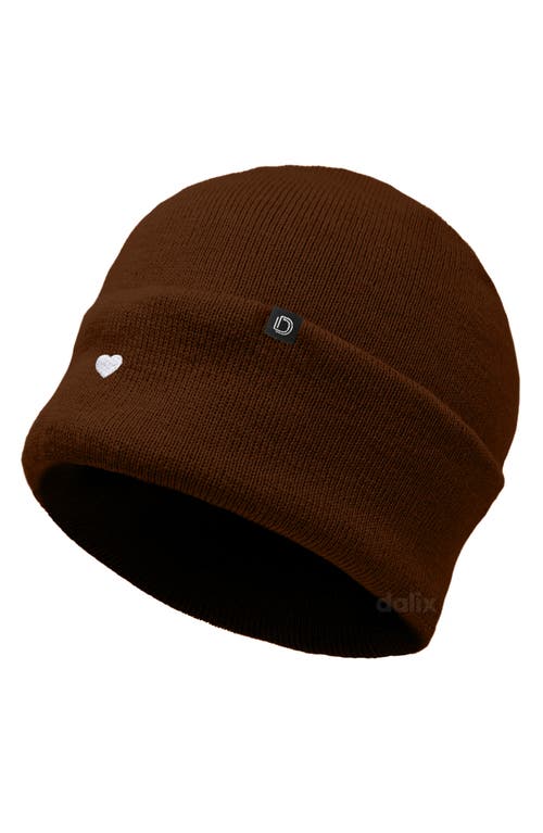 Dalix Lil Heart Beanie Cap In Brown