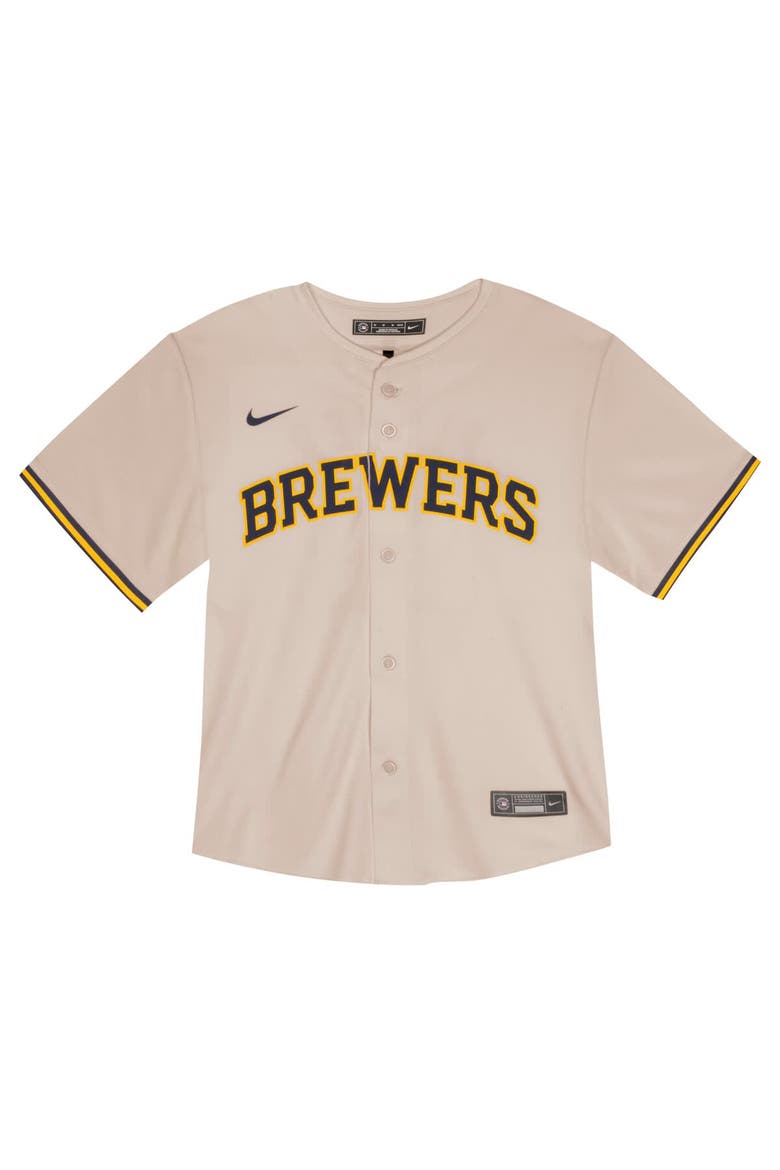 Toddler Nike Christian Yelich Cream Milwaukee Brewers Home Game Jersey, Alternate, color, Cream