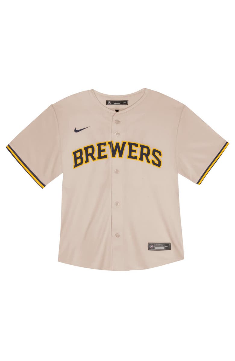 Nike Toddler Nike Christian Yelich Cream Milwaukee Brewers Home Game Jersey, Alternate, color, Cream