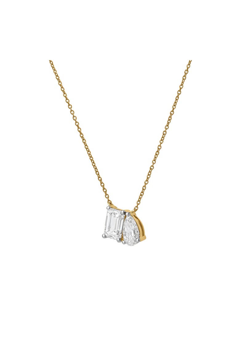 Aurelia 14K Gold Lab Grown Diamond Toi Et Moi Necklace - 2 Ct, Alternate, color, 14K Yellow Gold