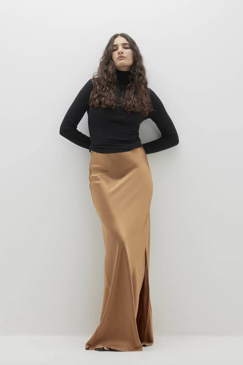 Naked Cashmere Siren Silk Maxi Skirt In Brown