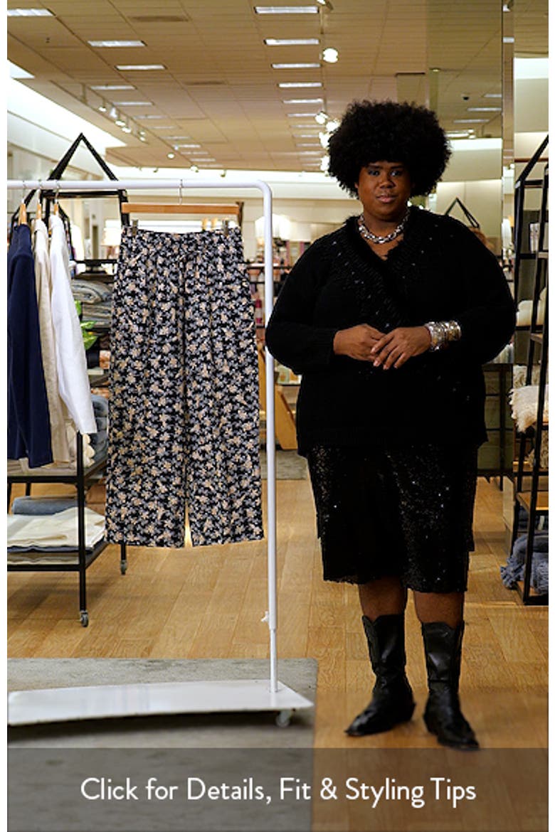Embroidered Ankle Wide Leg Pull-On Pants video