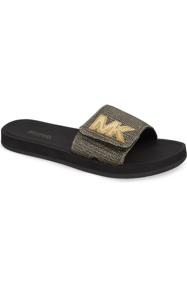 MICHAEL Michael Kors MK Logo Slide Sandal, Main, color,