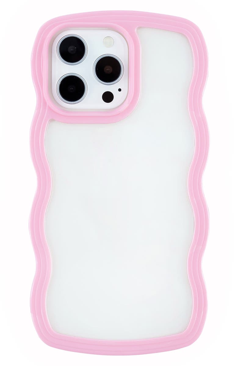 Auramma Pink Wavy Bumper iPhone 14 Pro Max Case, Main, color, Baby Pink