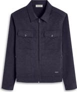 Bugatchi Soft Touch Zip Knit Shirt Jacket