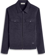 Bugatchi Soft Touch Zip Knit Shirt Jacket