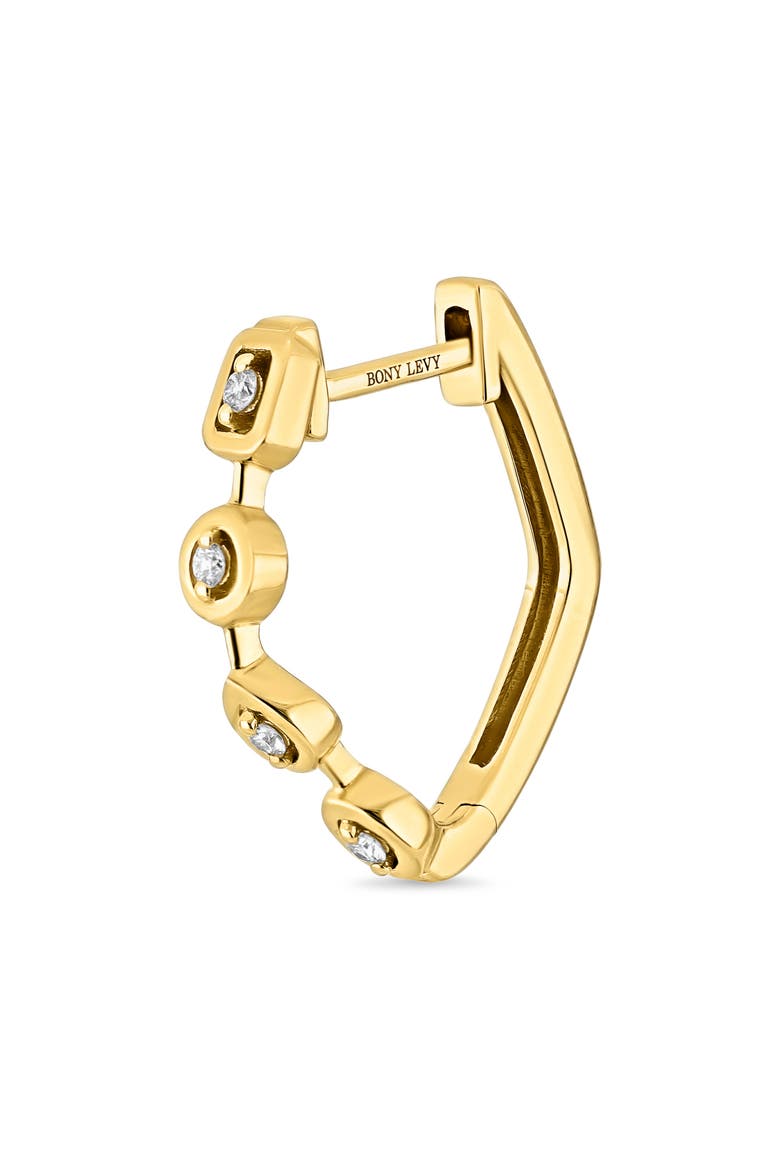 Monaco 14k Gold Diamond Hoop Earrings, Alternate, color, 18KY