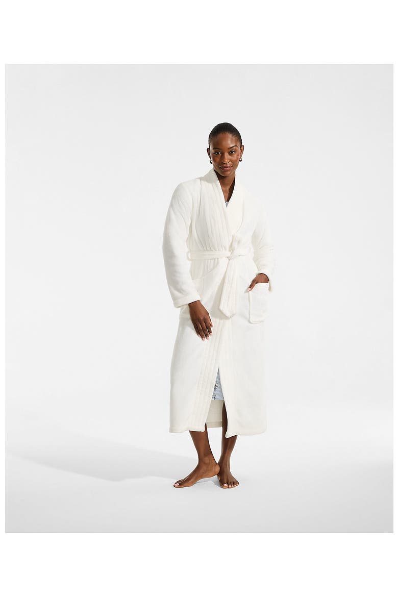 Cozy Plush Long Wrap Robe, Alternate, color, Ivory