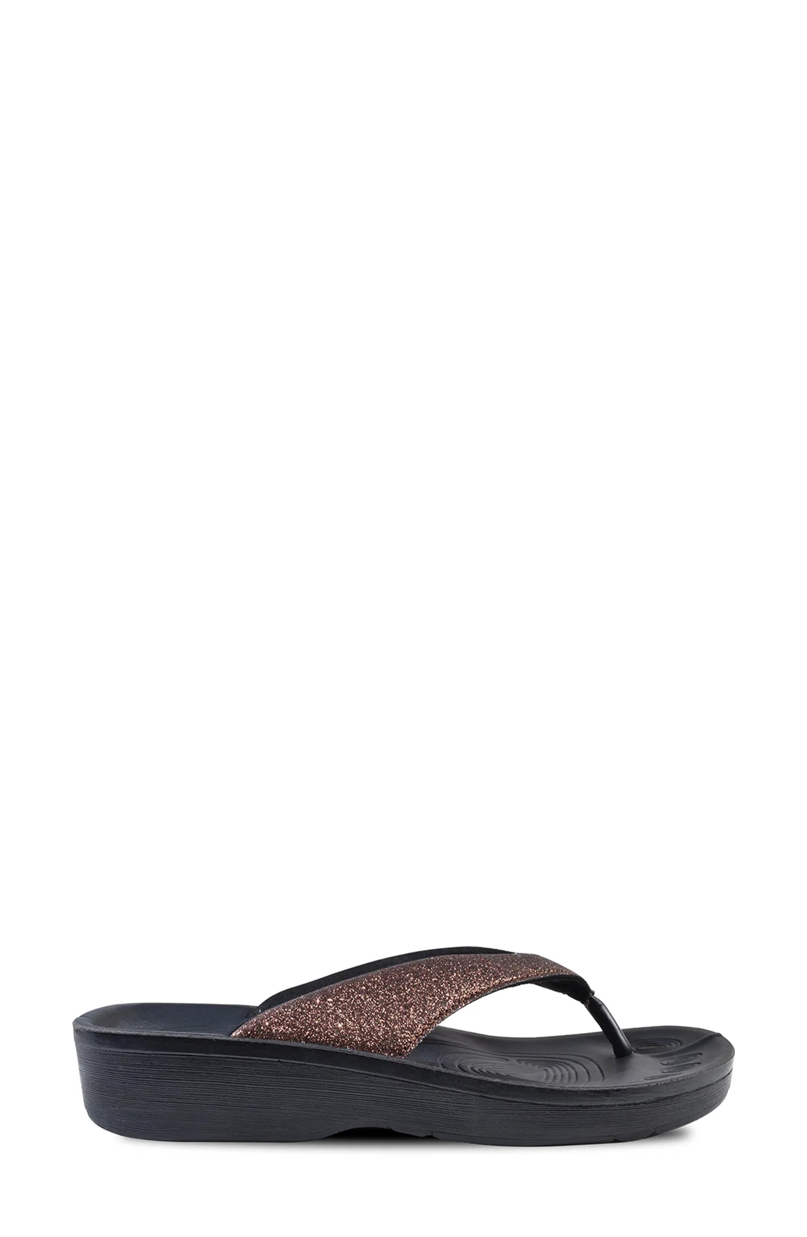 Crystal Mist Flip Flop, Alternate, color, BROWN