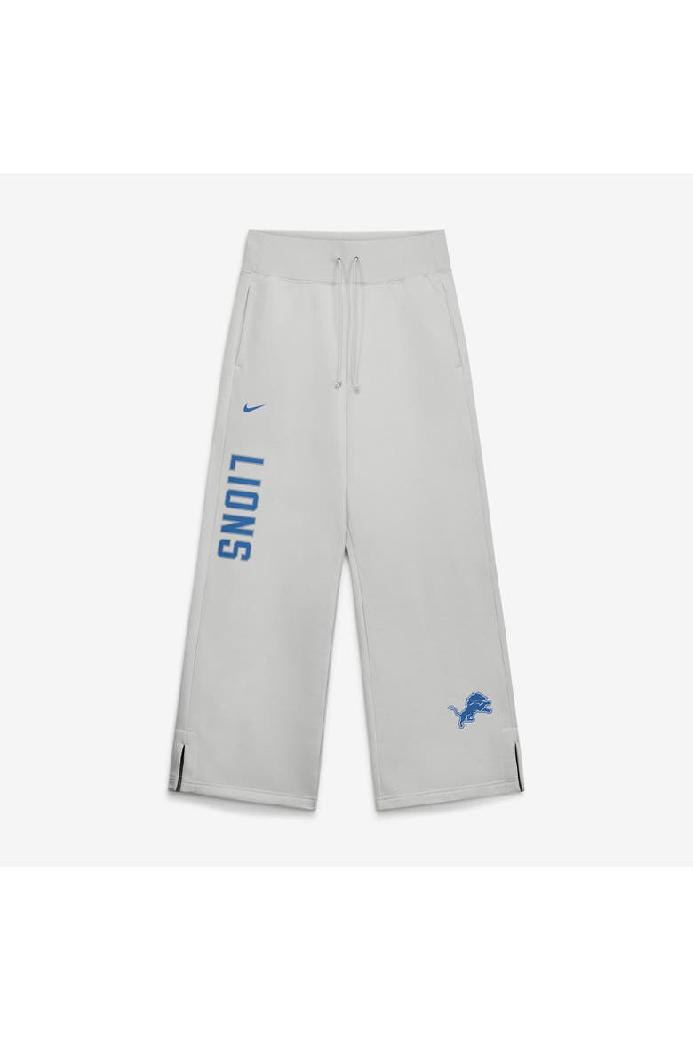 Women's Nike  Gray Detroit Lions Primetime Phoenix Fleece Wide-Leg Sweatpants, Main, color, Gray
