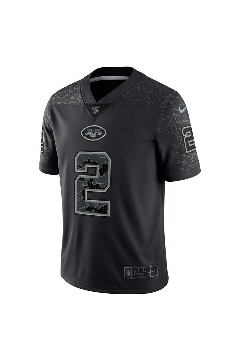 Men's Nike Zach Wilson Black New York Jets RFLCTV Limited Jersey, Alternate, color, Black