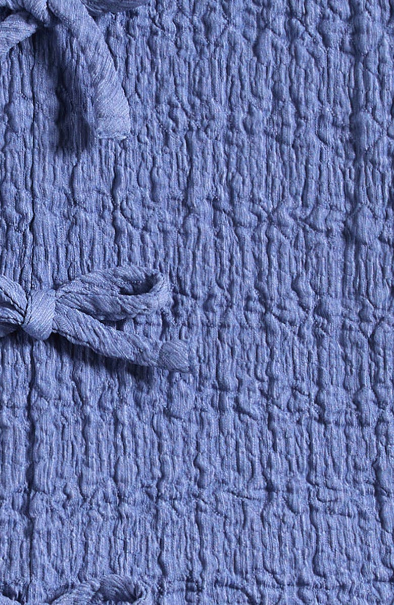 Good Luck Girl Kids' Flutter Sleeve Bow Trim Top, Alternate, color, Deep Sea