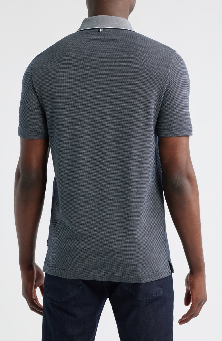 BOSS Pitton Slim Fit Mercerized Cotton Polo, Alternate, color, Dark Blue