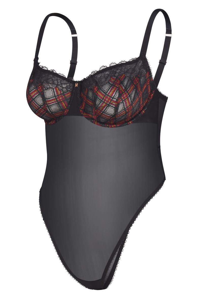 Sparkle Prep Underwire Teddy, Alternate, color, BLACK CAVIAR SPARKLE PREP LACE