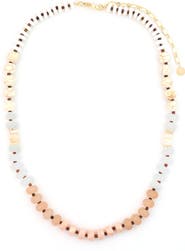 Panacea Peach Stone Beaded Necklace