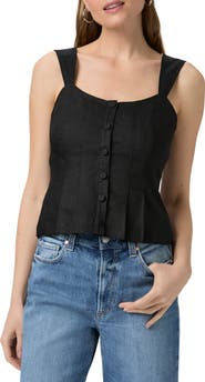 PAIGE Romi Linen Corset Top