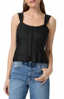 PAIGE Romi Linen Corset Top