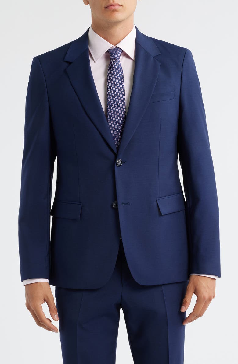 BOSS Houston Navy Wool Sport Coat, Main, color, Open Blue