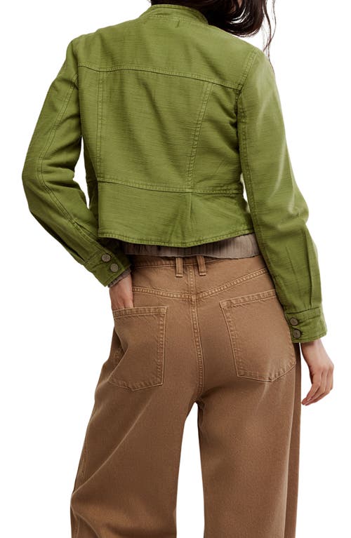 Free People Jocelyn Utility Cotton Jacket In Green