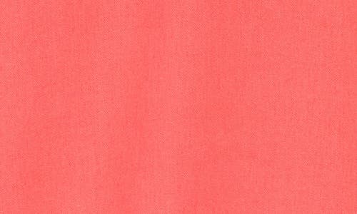 Ellen Tracy Boxy Short Sleeve Crop Button-up Shirt In Coral