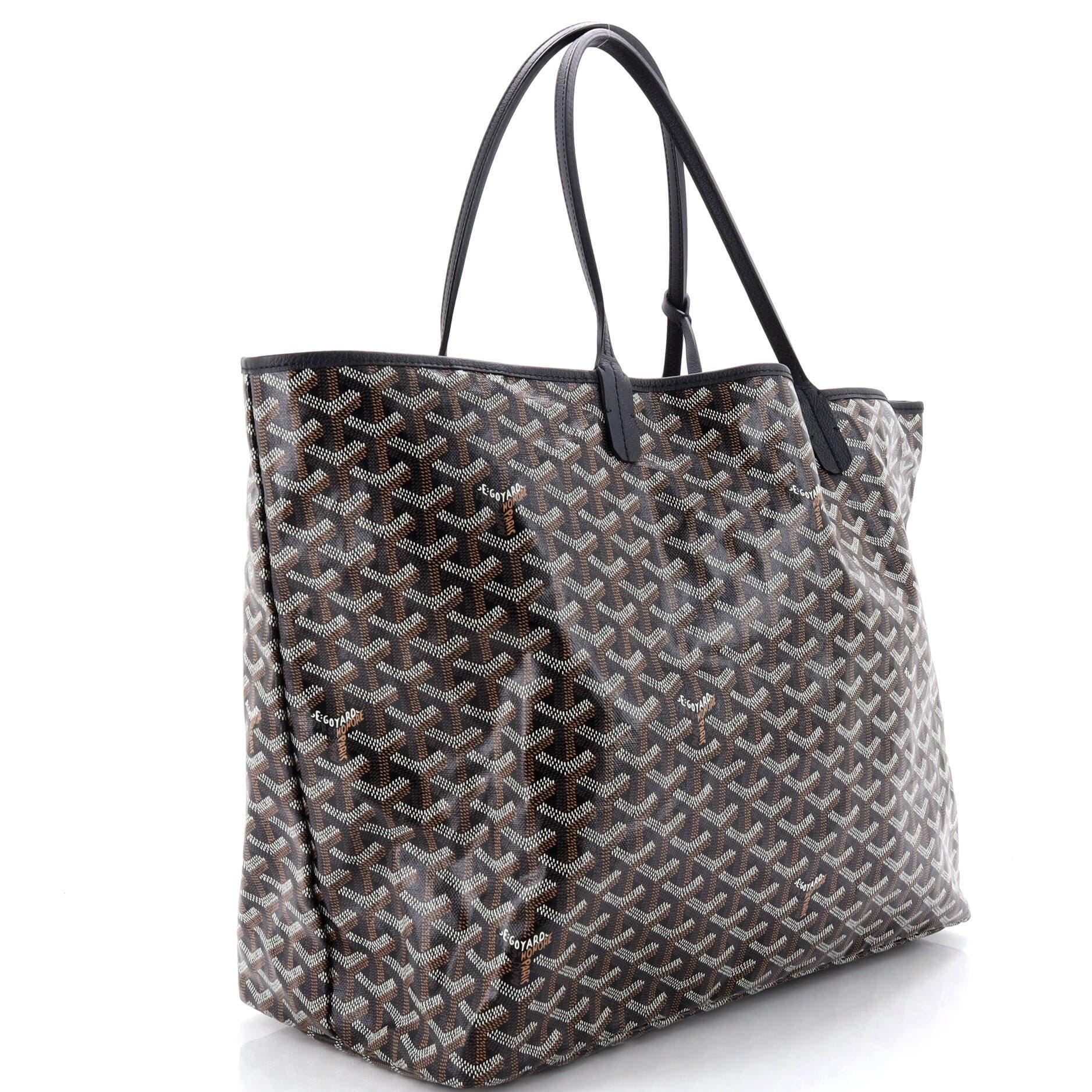 Pre-Owned Goyard Saint Louis Tote Coated Canvas GM, Alternate, color, Black