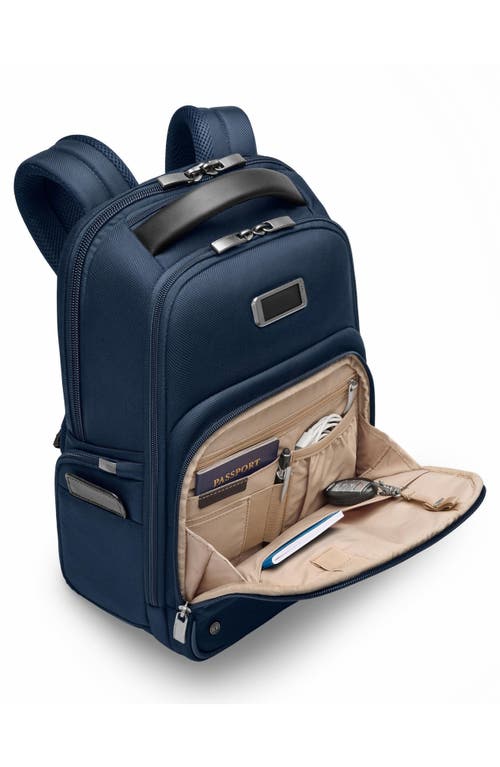 Briggs & Riley Medium Work Backpack In Navy