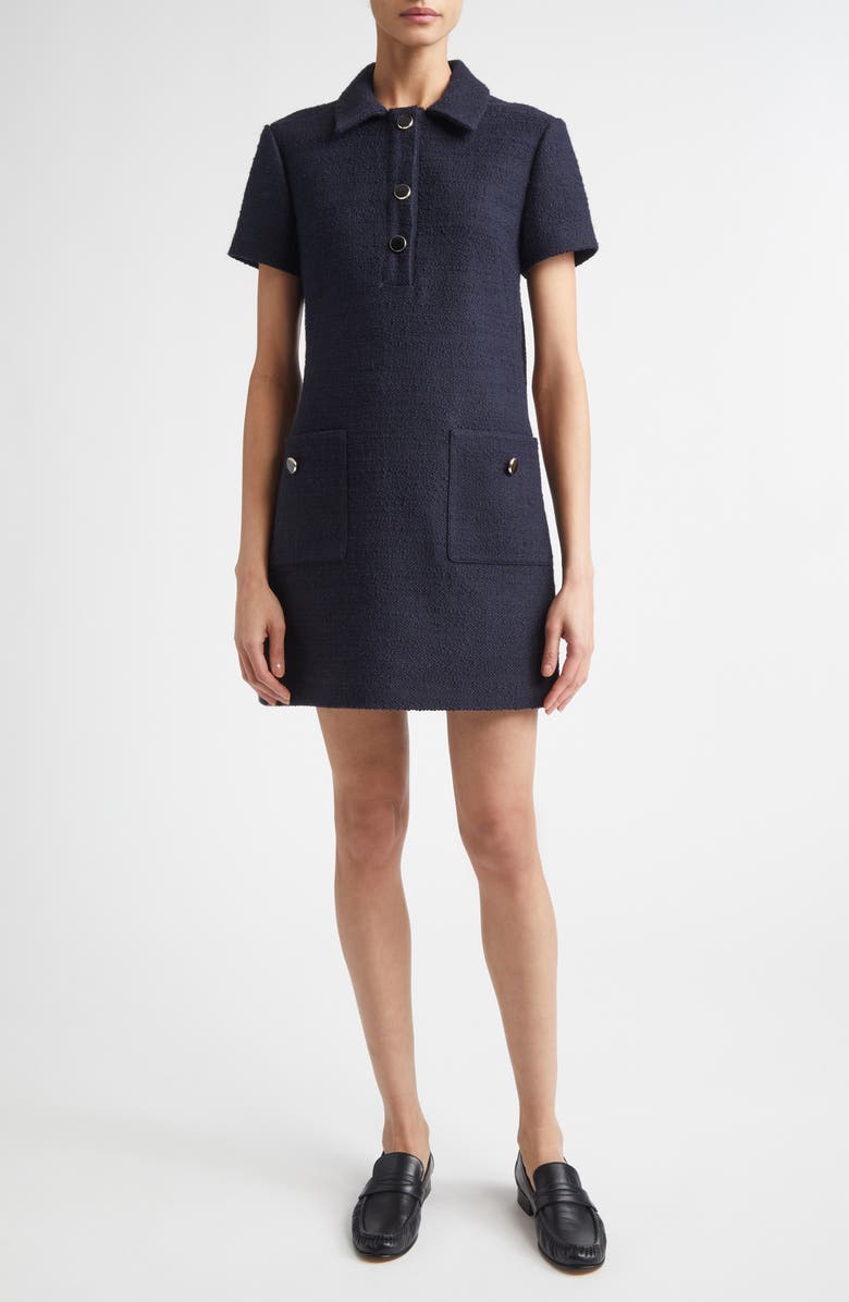 A.L.C. Marcie Bouclé Minidress, Main, color, Deep Navy