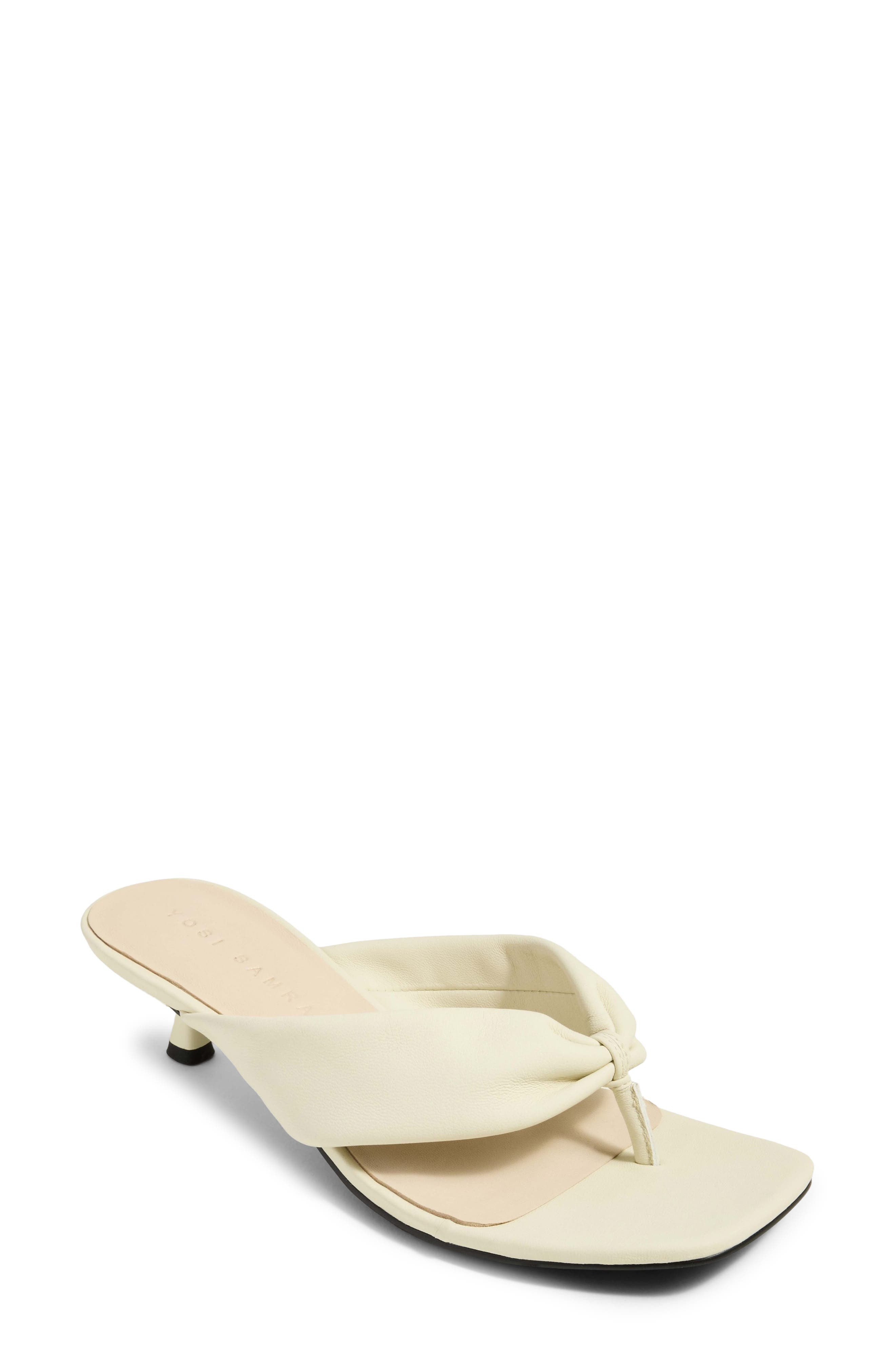 Eva Thong Kitten Heel Sandal, Main, color, CREAM