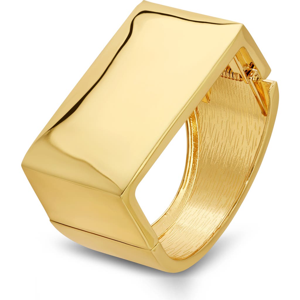 Eye Candy Los Angeles Antonito Block Cuff Bracelet In Gold