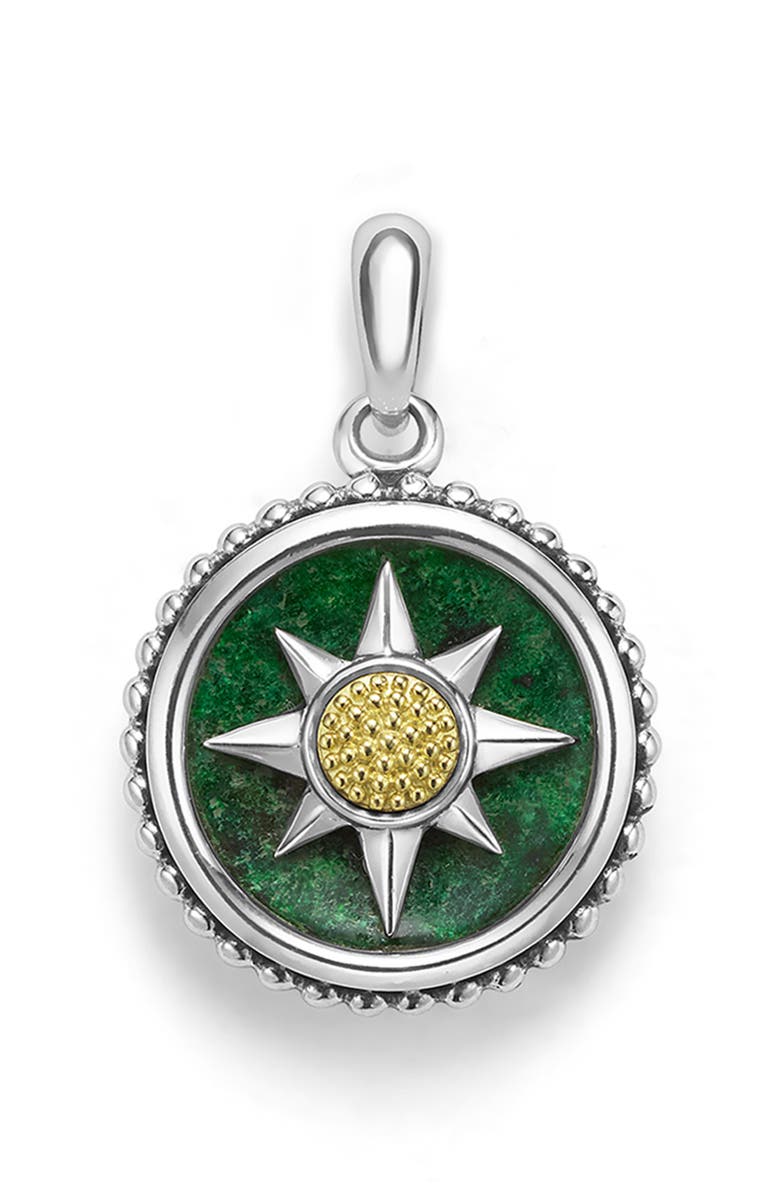 LAGOS Men's Anthem Small Jade Sunburst Amulet, Main, color, Two-Tone
