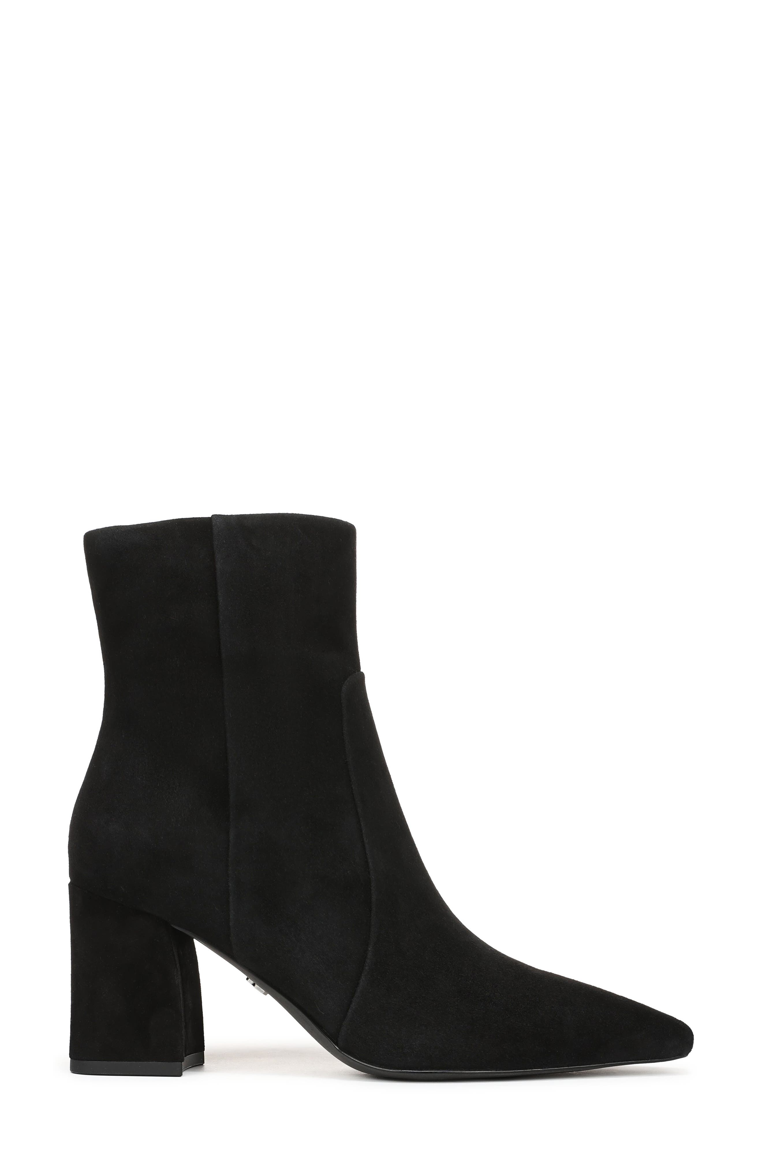 Scottie Block Heel Bootie, Alternate, color, BLACK SUEDE