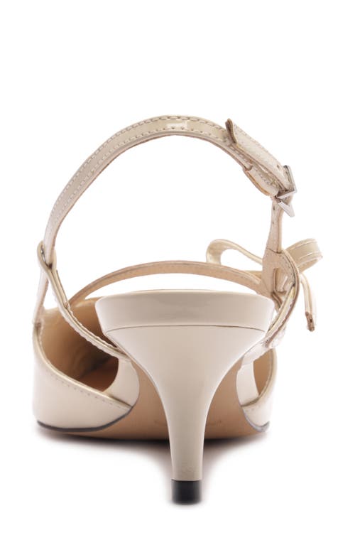 Arezzo Tessa Pointed Toe Slingback Pump In White