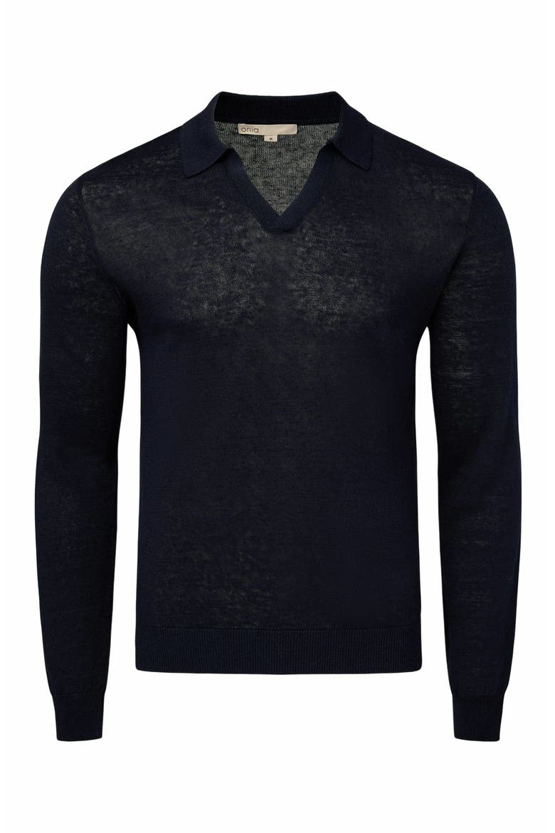 Linen Sweater Long Sleeve Johnny Polo, Alternate, color, DEEP NAVY