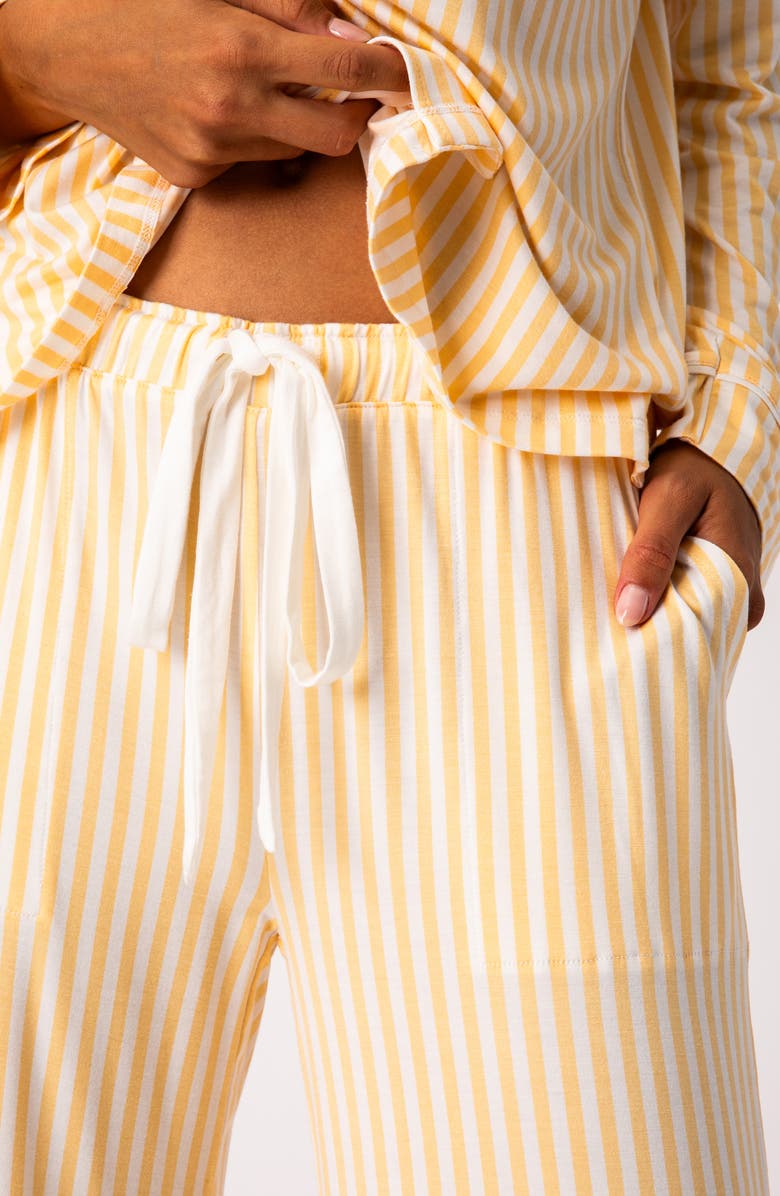 PJ Salvage Lazy Days Stripe Pajamas, Alternate, color, 