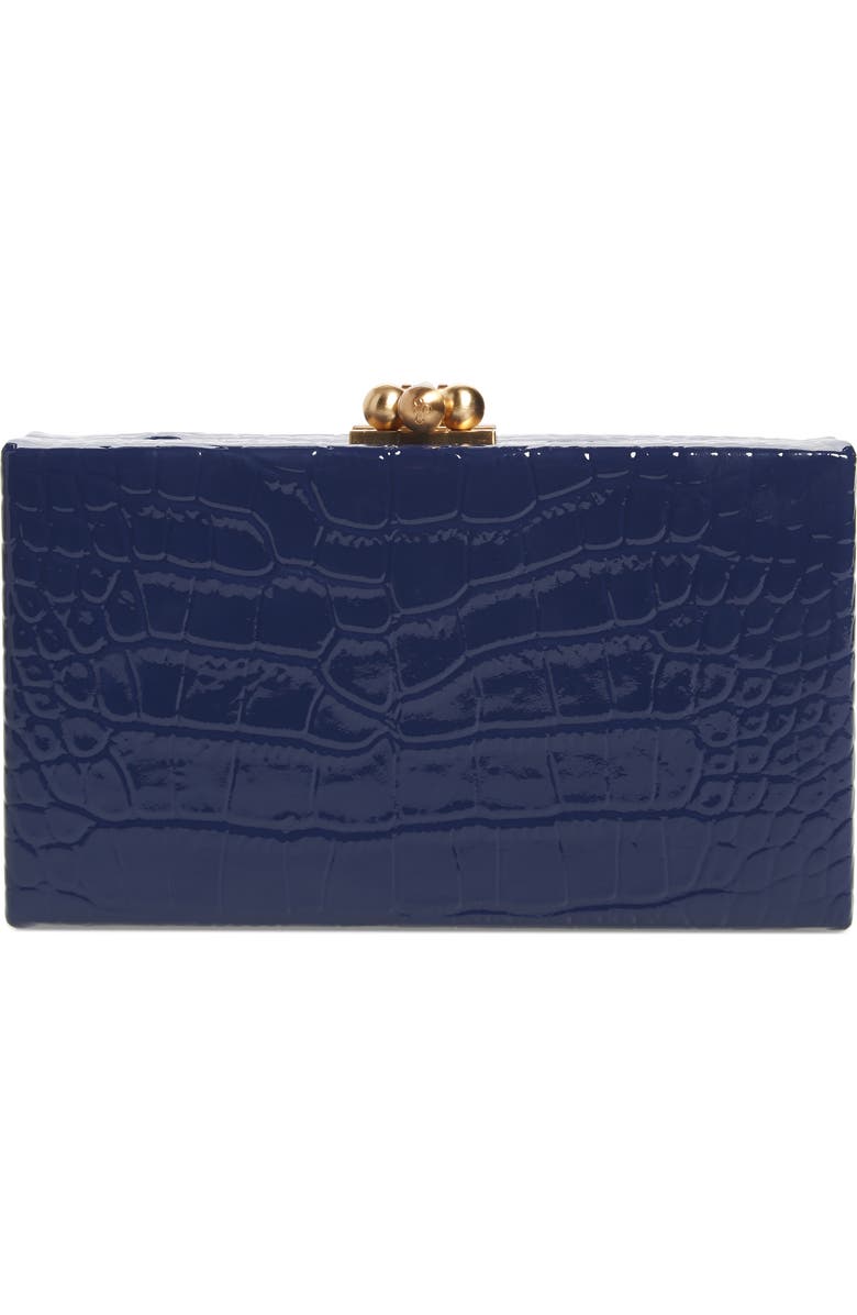 Edie Parker Jean Embossed Leather Box Clutch, Alternate, color,